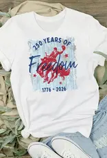 250 Years Of Freedom White Western Short Sleeve T-shirt
