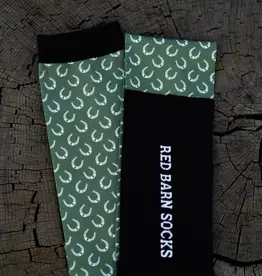 Red Barn Socks Red Barn Lucky You Green Horseshoe Boot Socks