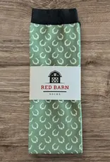 Red Barn Socks Red Barn Lucky You Green Horseshoe Boot Socks
