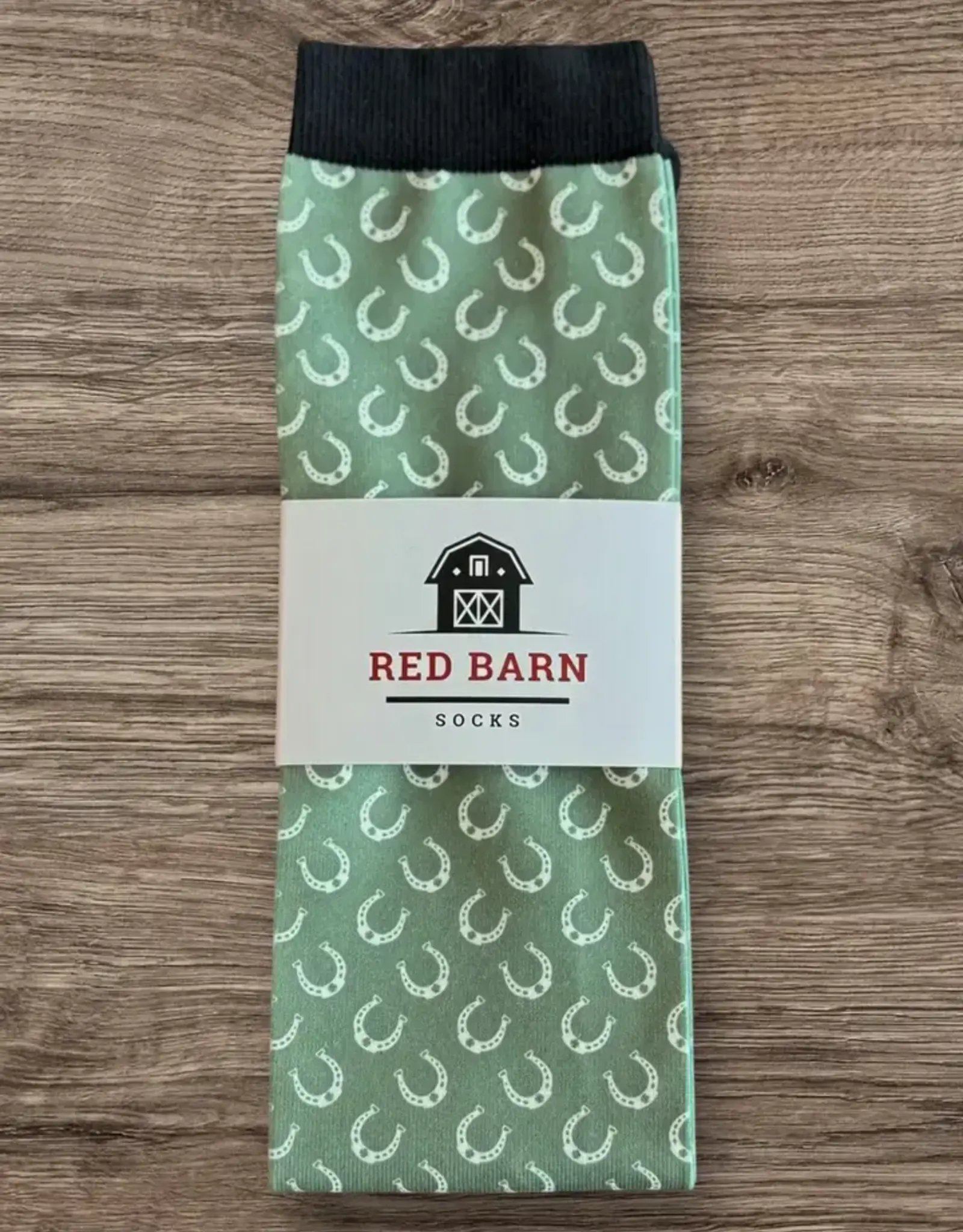 Red Barn Socks Red Barn Lucky You Green Horseshoe Boot Socks