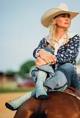 Red Barn Socks Red Barn Lucky You Green Horseshoe Boot Socks