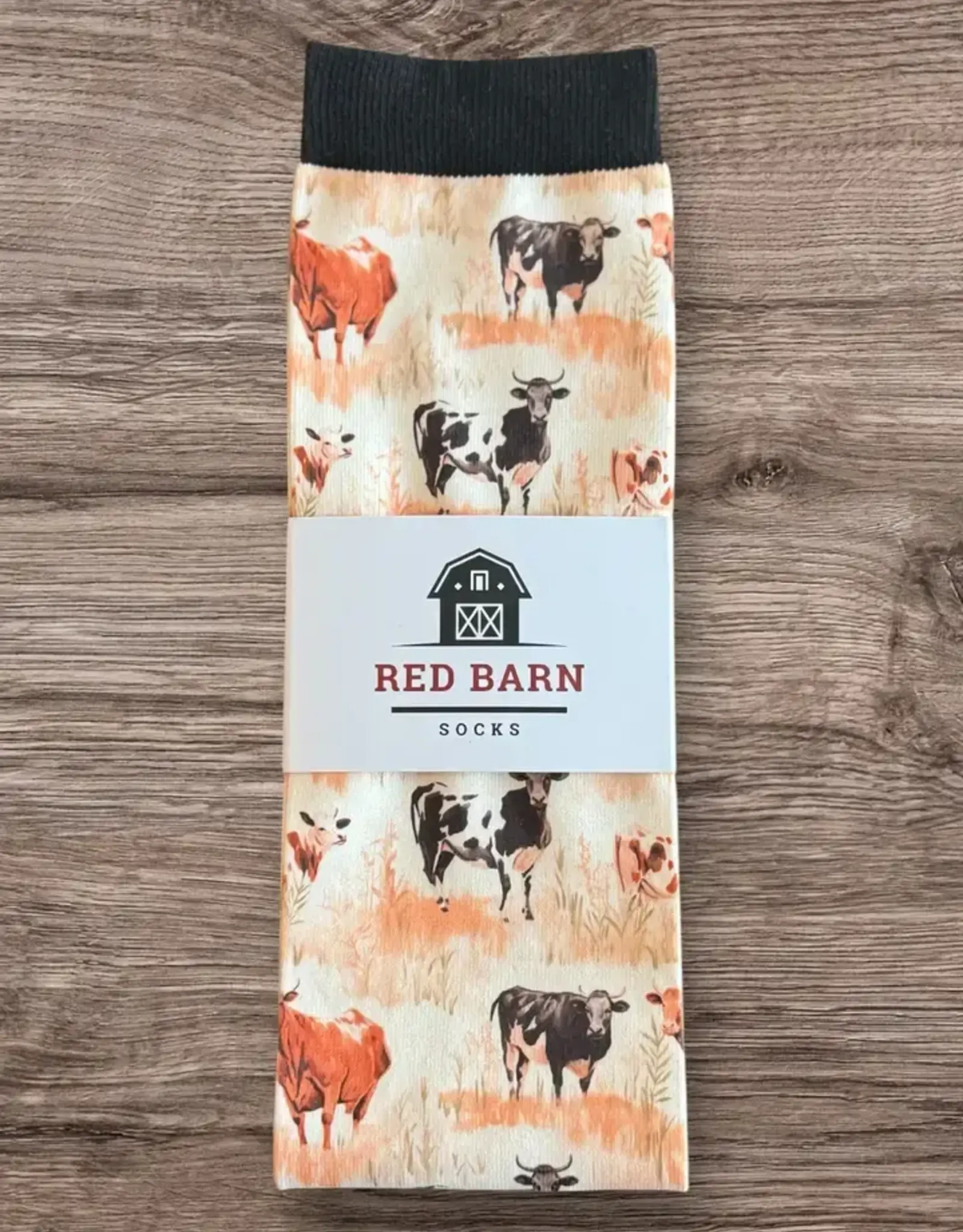 Red Barn Socks Red Barn Moo'd Boost Cow Print Boot Socks