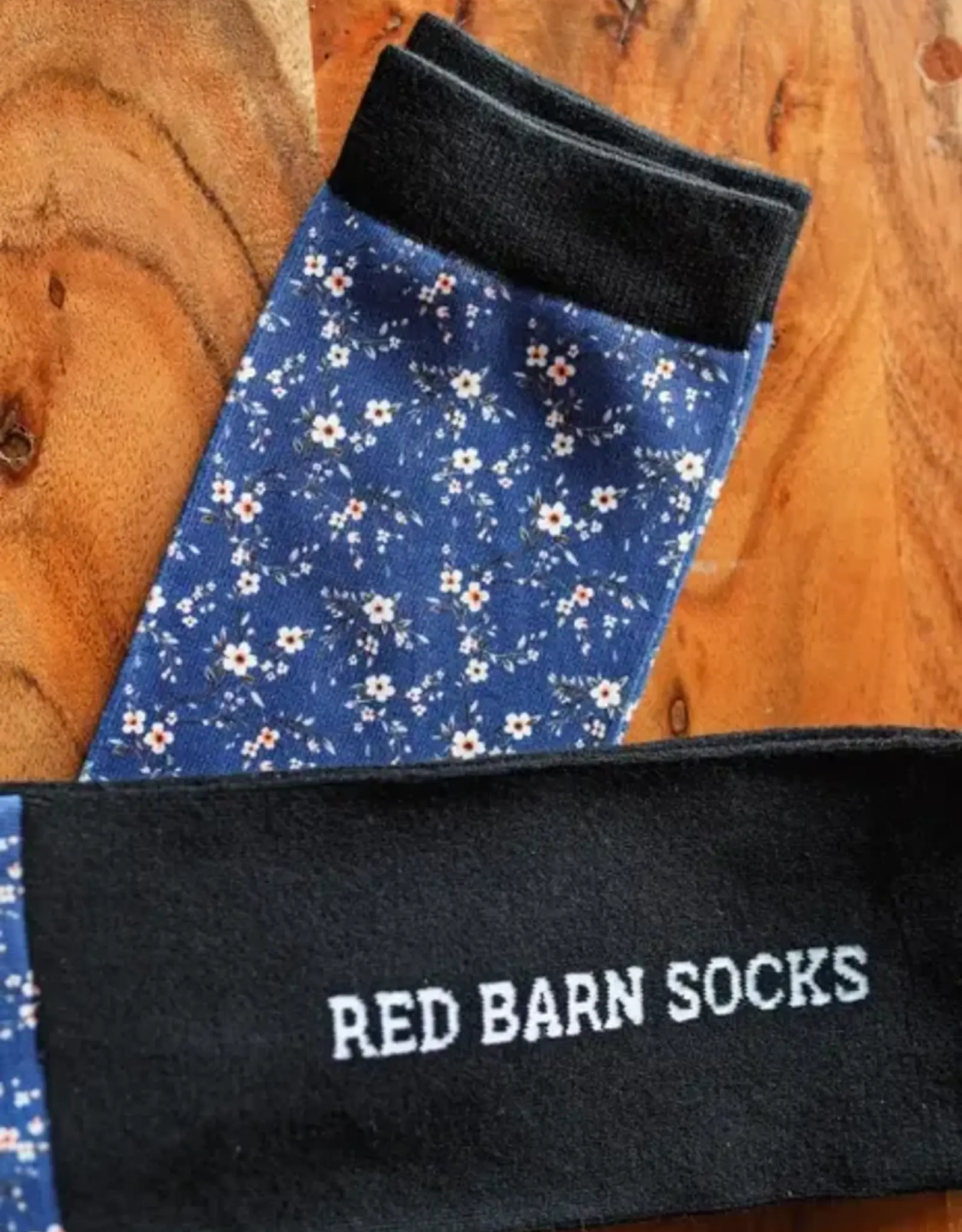 Red Barn Socks Red Barn Petal Poppin Blue Floral Boot Socks
