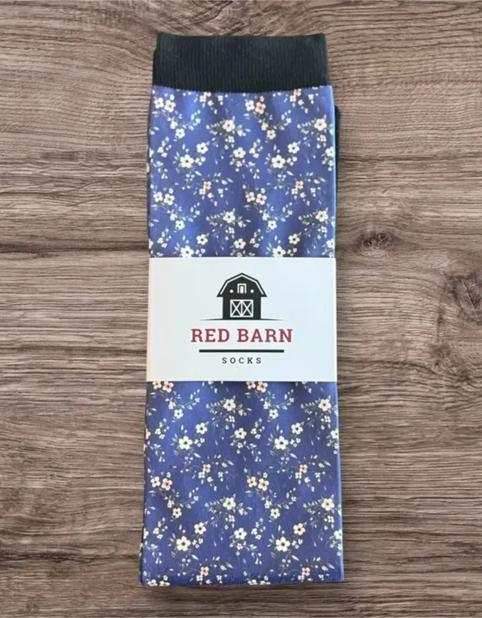 Red Barn Socks Red Barn Petal Poppin Blue Floral Boot Socks