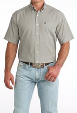 Cinch Mens Cinch Gold Navy Print Short Sleeve Arena Flex Western Button Shirt