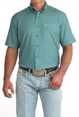 Cinch Mens Cinch Teal Print Short Sleeve Vented Arena Flex Western Button Shirt