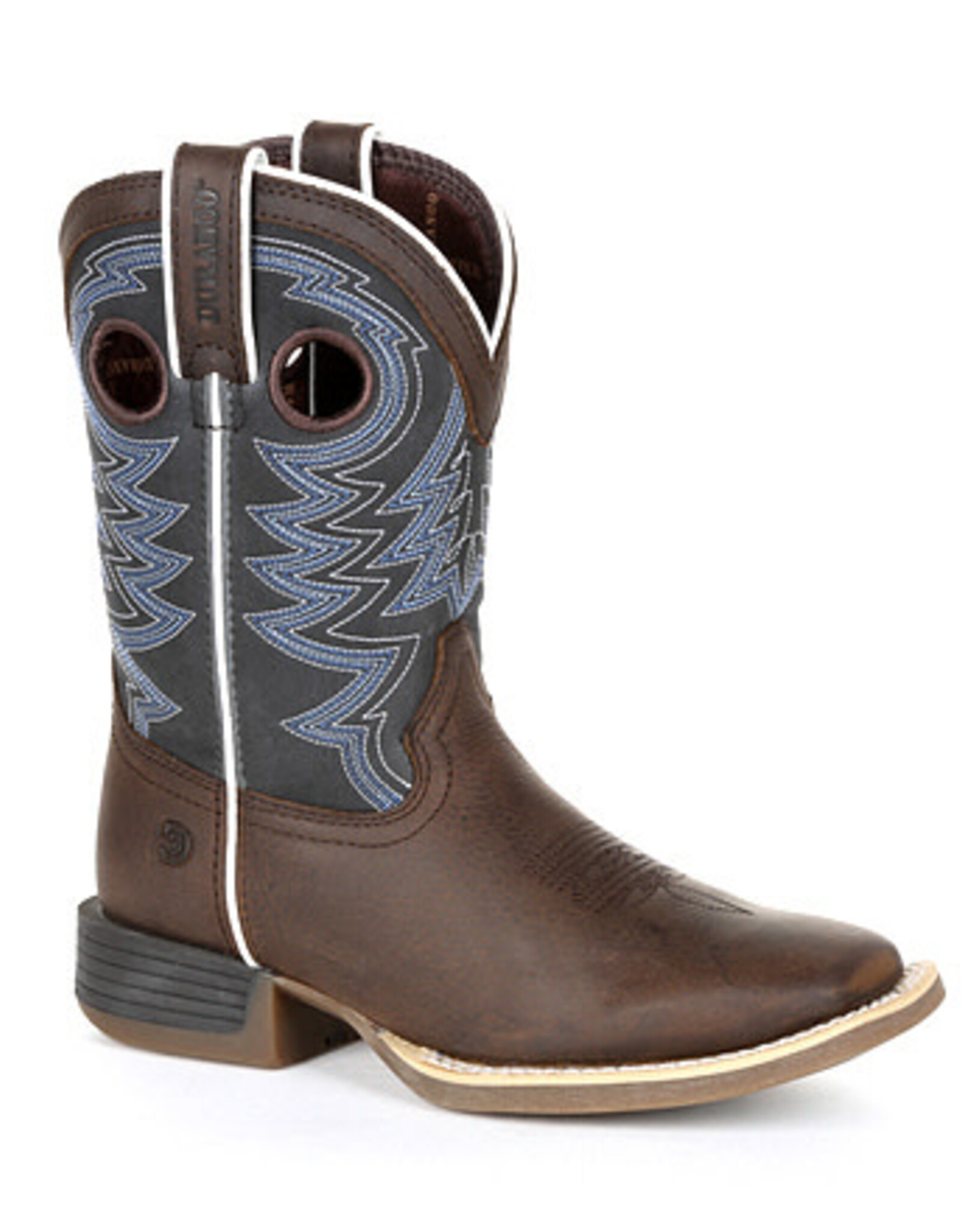 Durango Durango Kids Western Belgian Brown Denim Square Toe Cowboy Boots