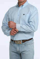 Cinch Mens Classic Cinch Solid Light Blue Long Sleeve Western Button Shirt