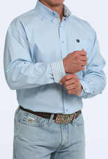 Cinch Mens Classic Cinch Solid Light Blue Long Sleeve Western Button Shirt