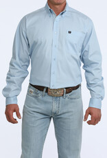 Cinch Mens Classic Cinch Solid Light Blue Long Sleeve Western Button Shirt