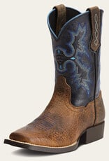 Ariat Ariat Kids Earth Navy  Square Toe Tombstone Cowboy Boot
