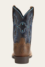 Ariat Ariat Kids Earth Navy  Square Toe Tombstone Cowboy Boot