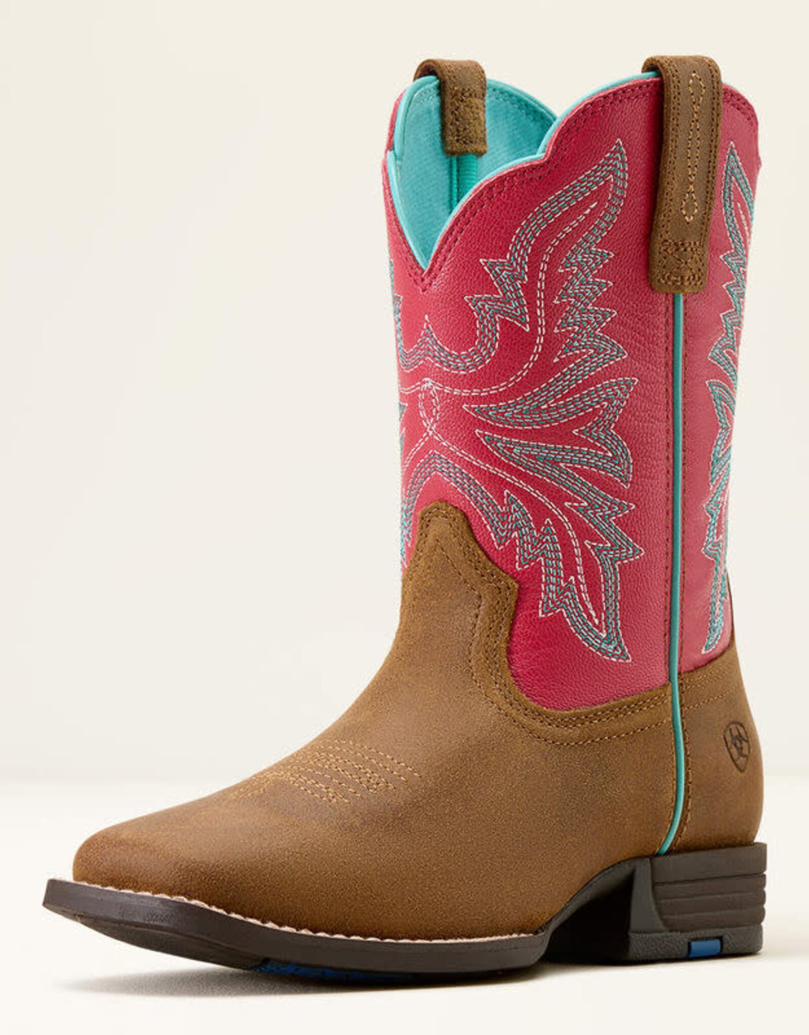 Ariat Ariat Kids Wicker Brown Hot Pink Westwood Square Toe Cowboy Boot