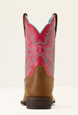 Ariat Ariat Kids Wicker Brown Hot Pink Westwood Square Toe Cowboy Boot