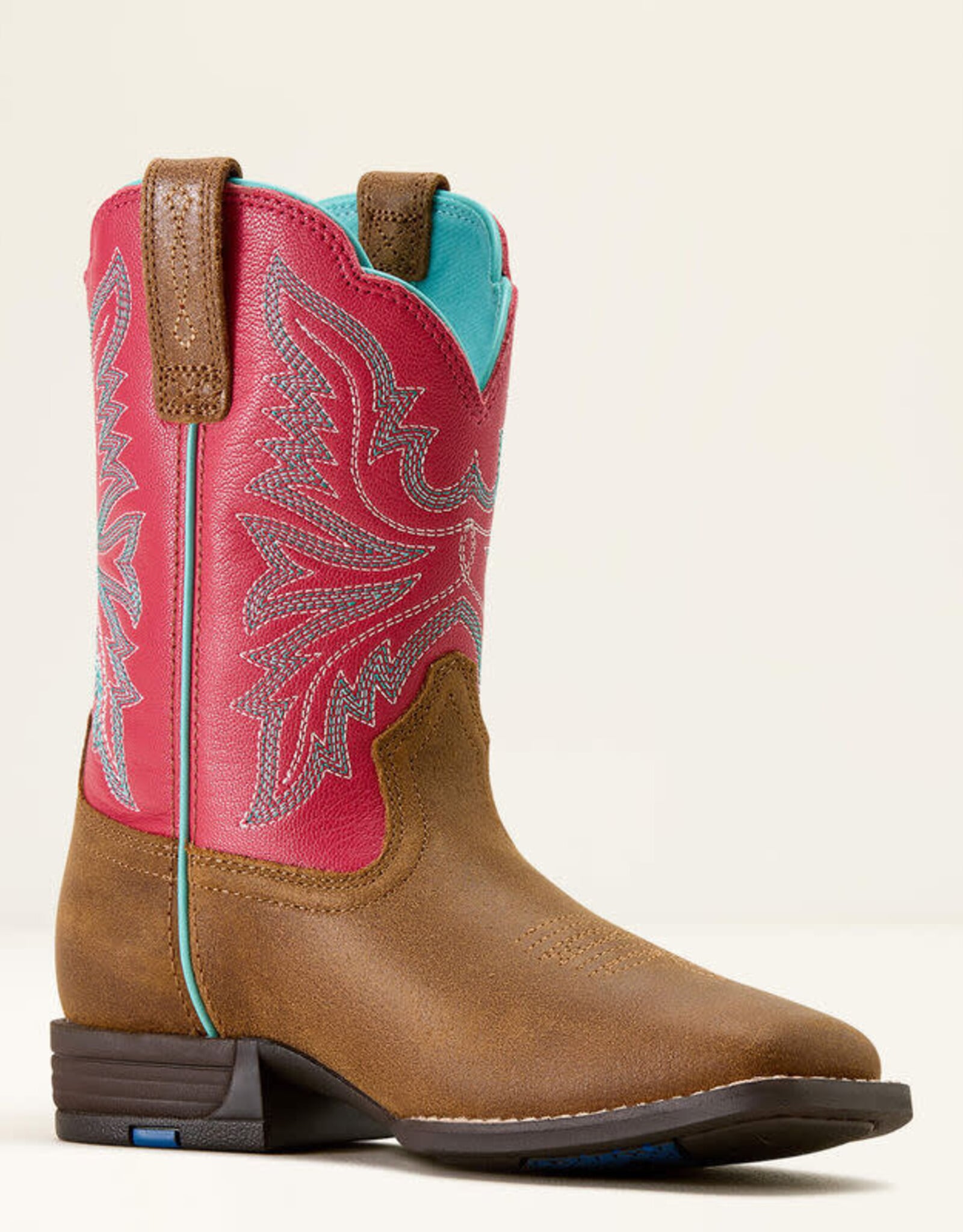 Ariat Ariat Kids Wicker Brown Hot Pink Westwood Square Toe Cowboy Boot