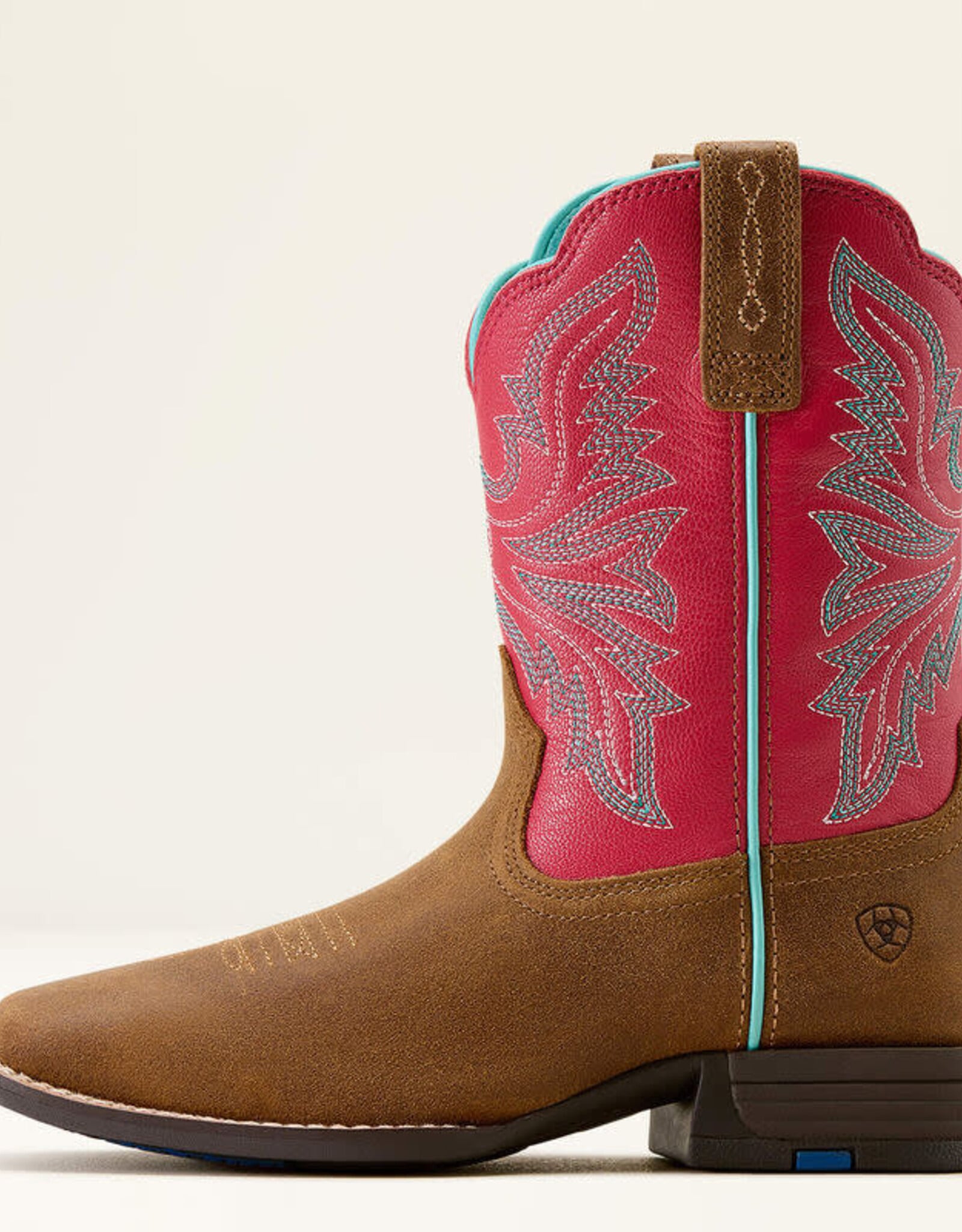 Ariat Ariat Kids Wicker Brown Hot Pink Westwood Square Toe Cowboy Boot