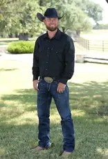 Cinch Mens Cinch Solid Black Long Sleeve Classic Western Snap Shirt