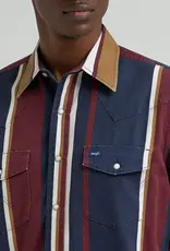 Mens Wrangler Vintage Brushpopper Long Sleeve Classic Western Snap Shirt