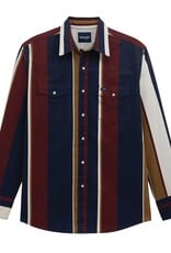 Mens Wrangler Vintage Brushpopper Long Sleeve Classic Western Snap Shirt