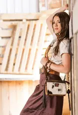 Womens STS Leather Cowhide Guadalupe Lily Crossbody Purse