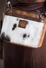Womens STS Leather Cowhide Guadalupe Lily Crossbody Purse
