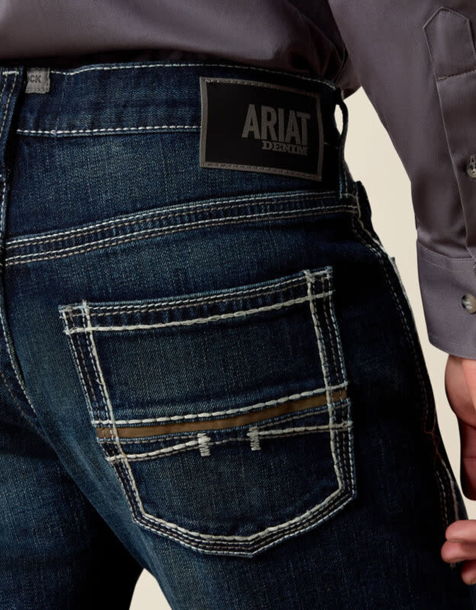 Ariat Mens Ariat Coltrane Nightingale M5 Stretch Straight Leg Stackable Western Riding Jean