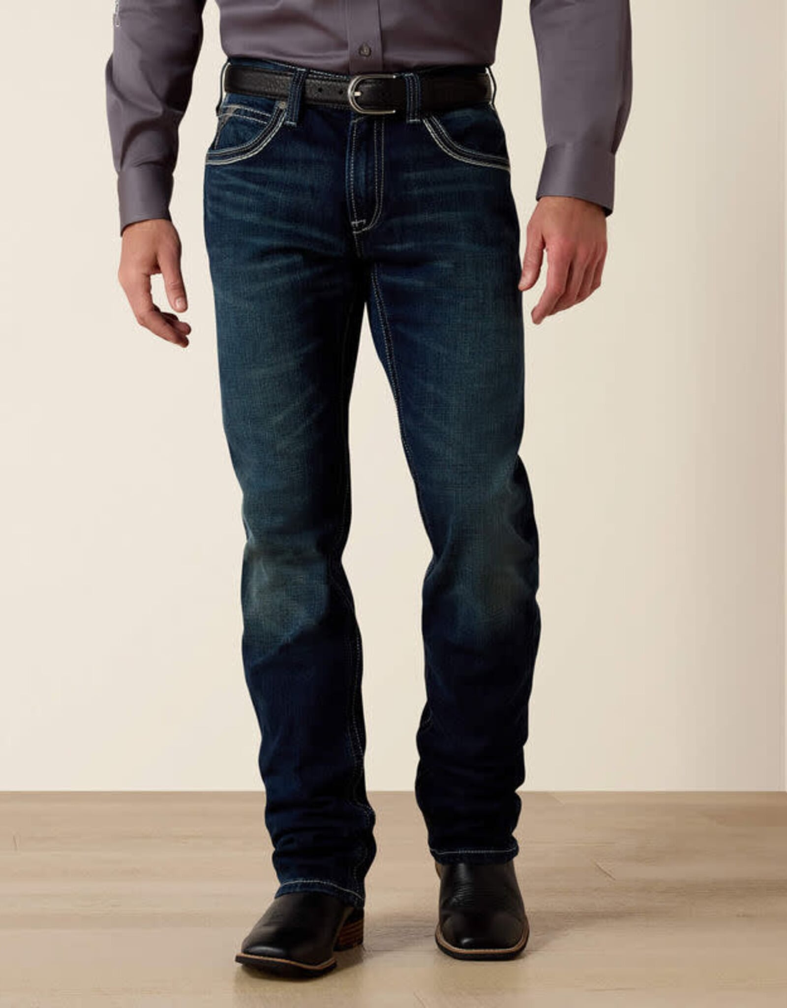 Ariat Mens Ariat Coltrane Nightingale M5 Stretch Straight Leg Stackable Western Riding Jean