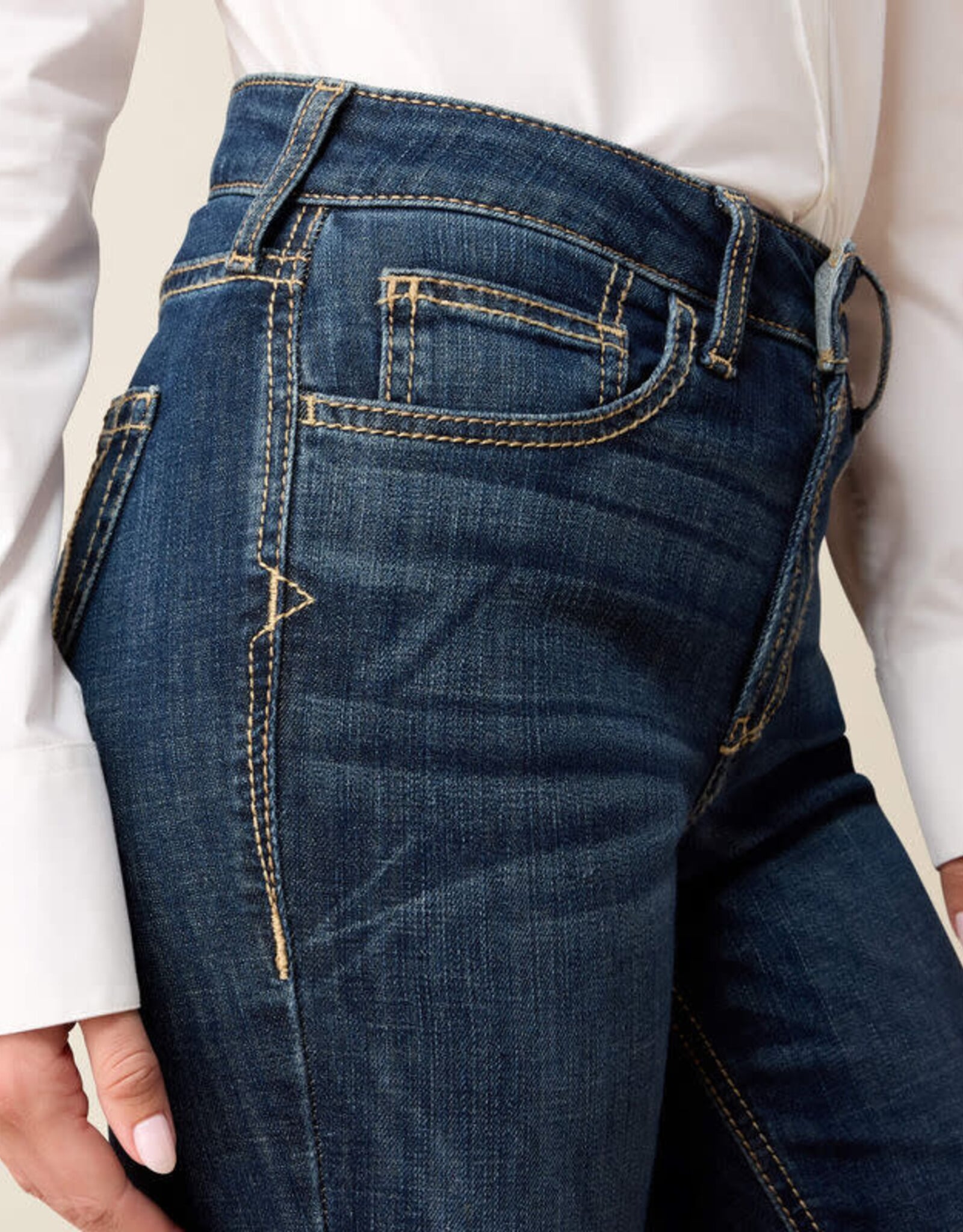 Ariat Ariat Womens High Rise Ella Rascal Slim Trouser Denim Western Riding Jean
