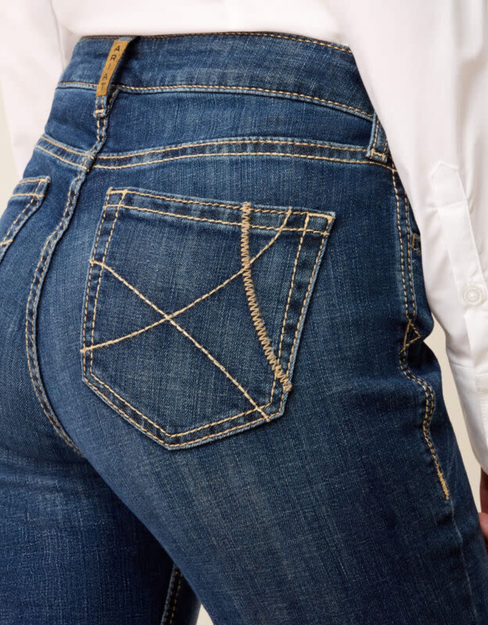 Ariat Ariat Womens High Rise Ella Rascal Slim Trouser Denim Western Riding Jean