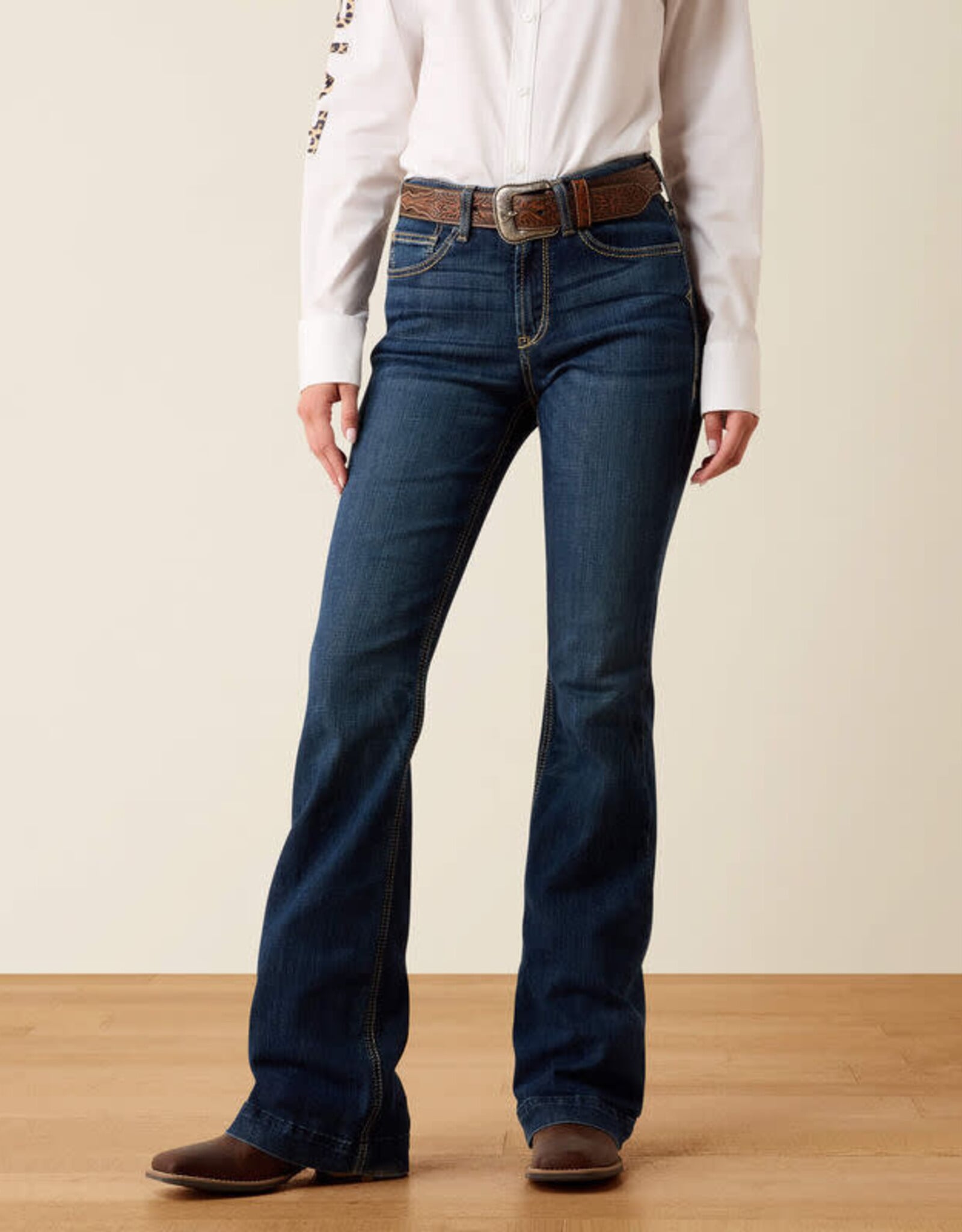Ariat Ariat Womens High Rise Ella Rascal Slim Trouser Denim Western Riding Jean