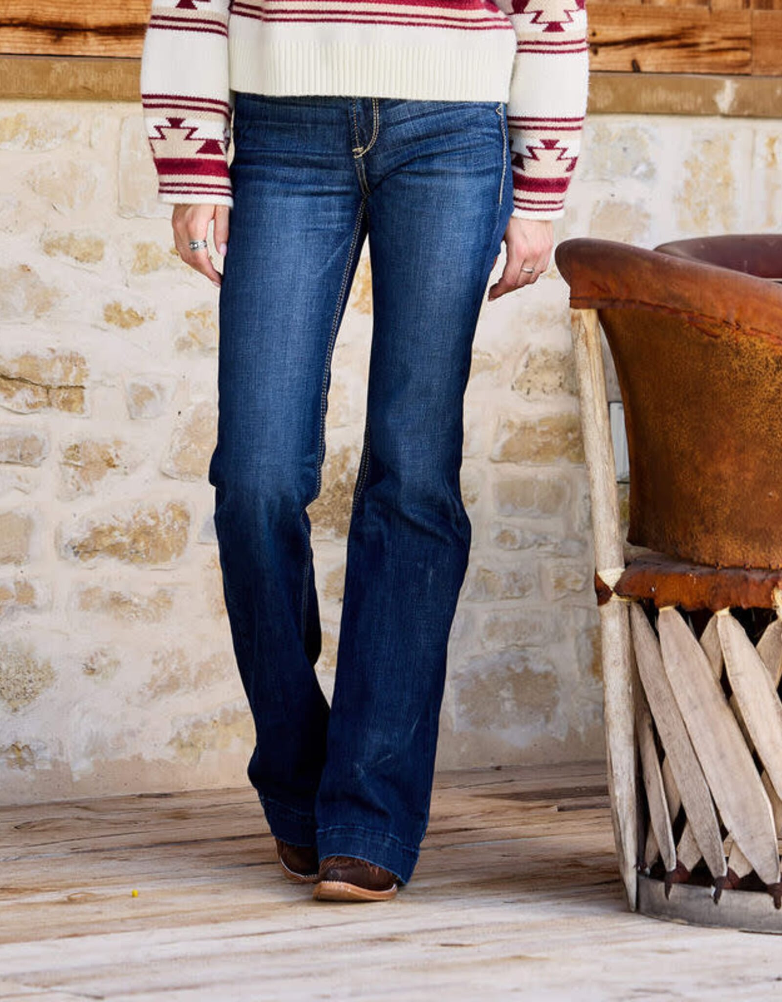 Ariat Ariat Womens High Rise Ella Rascal Slim Trouser Denim Western Riding Jean
