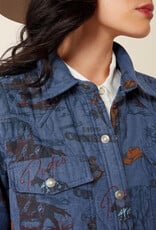 Ariat Ariat Womens Obispo Lightweight Retro Denim Blue Lined Jacket
