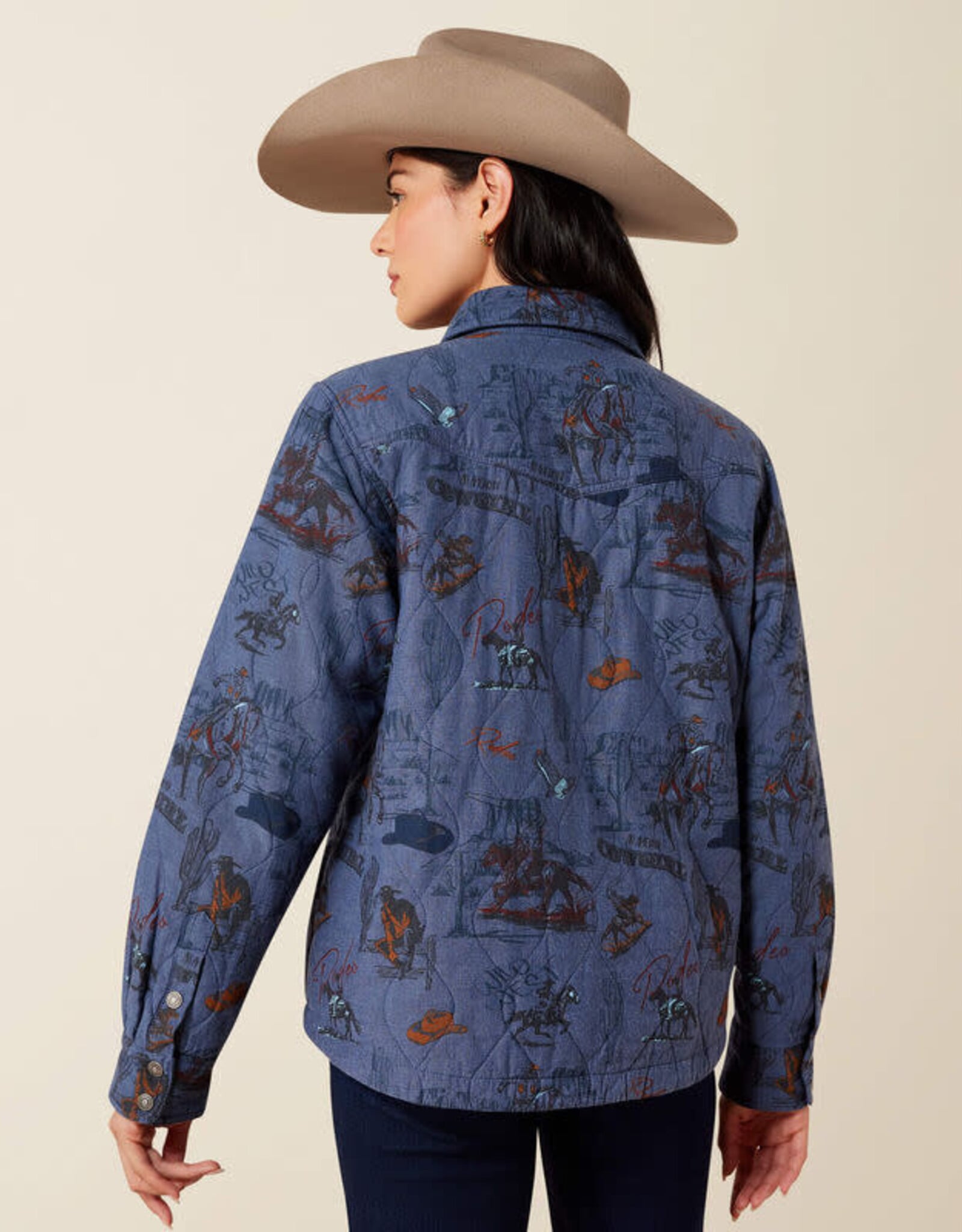 Ariat Ariat Womens Obispo Lightweight Retro Denim Blue Lined Jacket