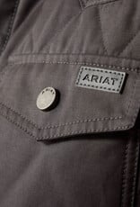 Ariat Ariat Womens Grizzly Quilted Carbon Grey Fleece Lined Barn Jacket