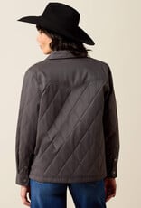 Ariat Ariat Womens Grizzly Quilted Carbon Grey Fleece Lined Barn Jacket