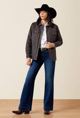 Ariat Ariat Womens Grizzly Quilted Carbon Grey Fleece Lined Barn Jacket