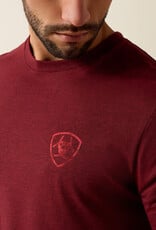 Ariat Mens Ariat Crimson Red Southwest Stamper Short Sleeve T-Shirt