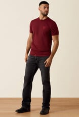 Ariat Mens Ariat Crimson Red Southwest Stamper Short Sleeve T-Shirt