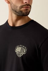 Ariat Mens Ariat Black Euromount Patriot Short Sleeve T-Shirt