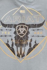 Ariat Mens Ariat Dusty Blue Triple Stacker Short Sleeve T-Shirt