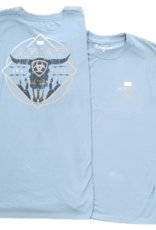 Ariat Mens Ariat Dusty Blue Triple Stacker Short Sleeve T-Shirt