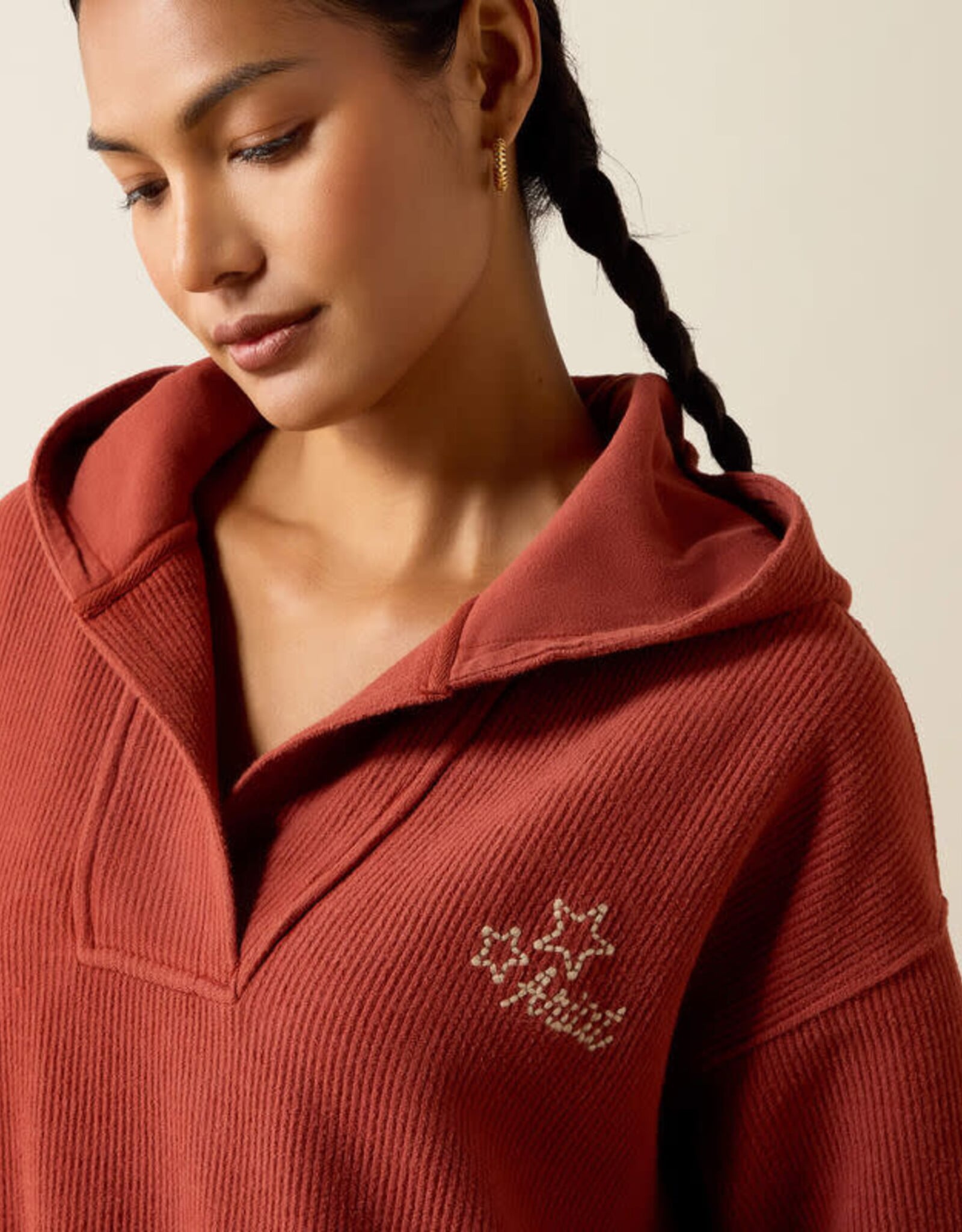 Ariat Womens Ariat Oversized Valencia Burnt Henna Hoodie