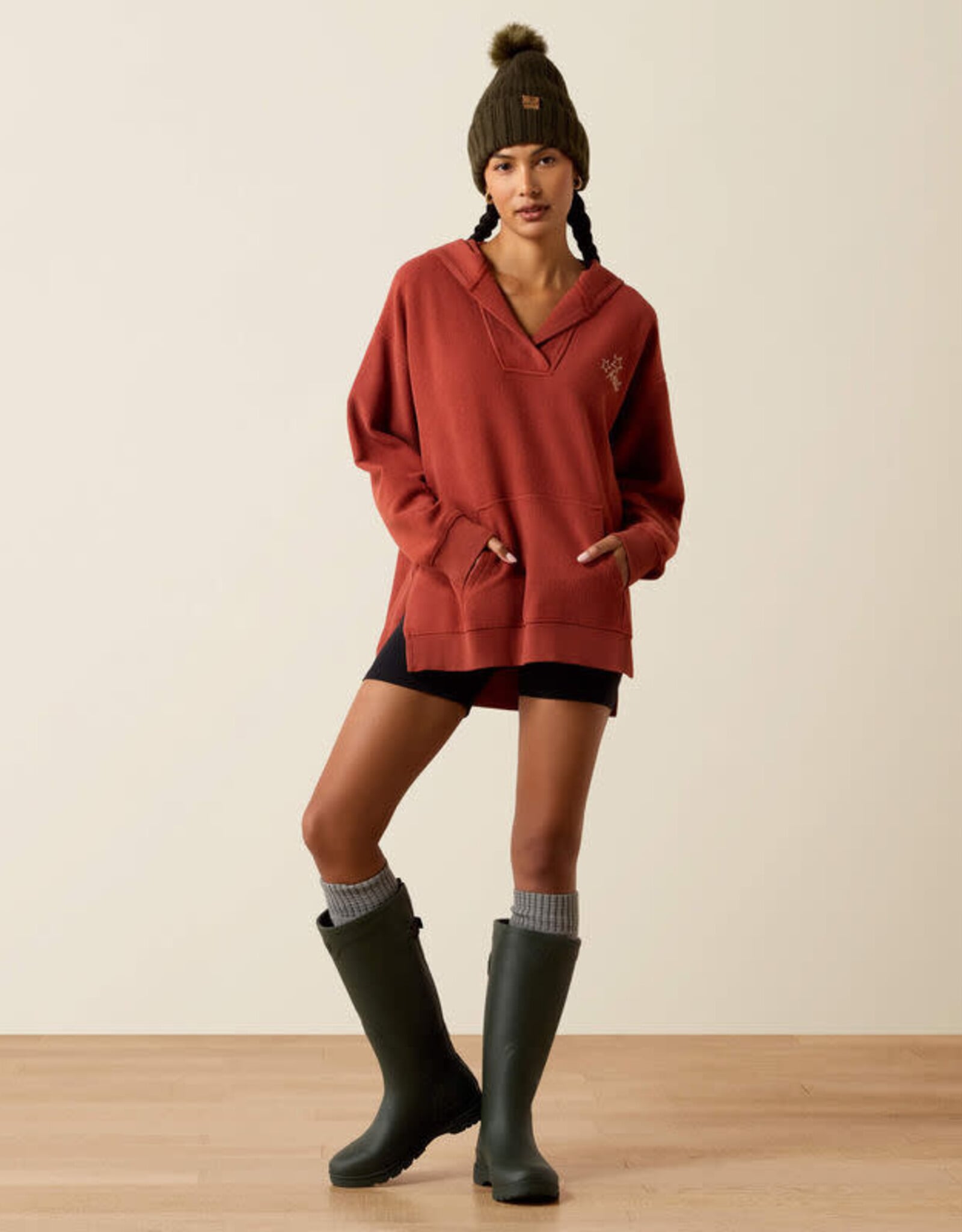 Ariat Womens Ariat Oversized Valencia Burnt Henna Hoodie