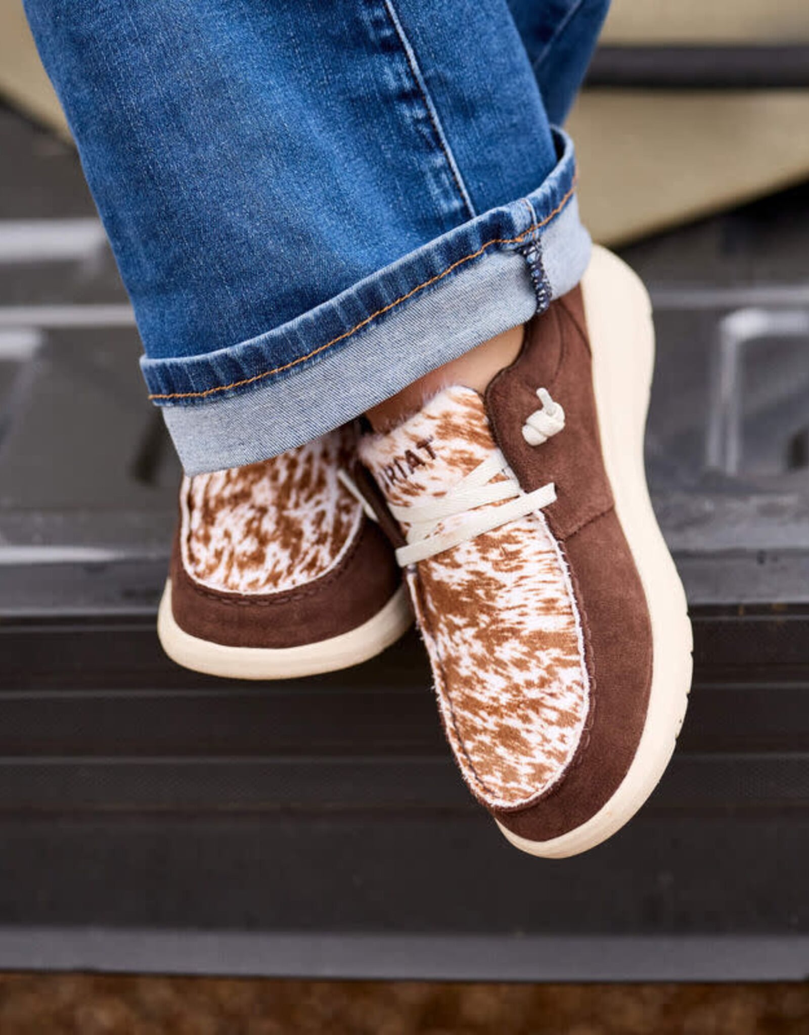 Ariat Womens Ariat Speckled Cowhide Print Western Hilo Shoe