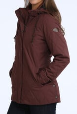Cinch Womens Cinch Quilted Purple Removable Hooded Barn Jacket