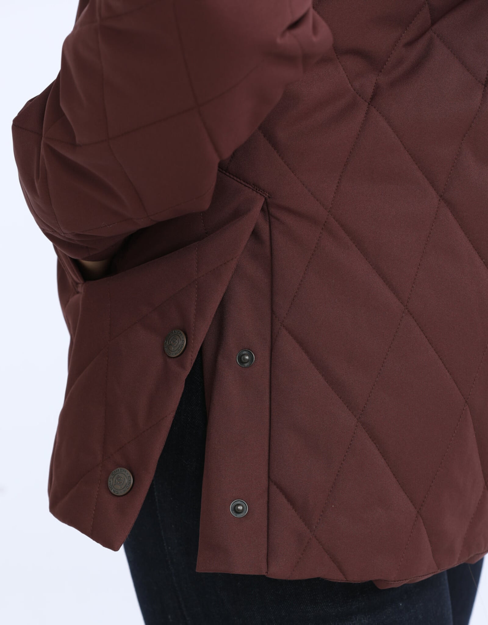 Cinch Womens Cinch Quilted Purple Removable Hooded Barn Jacket
