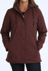 Cinch Womens Cinch Quilted Purple Removable Hooded Barn Jacket