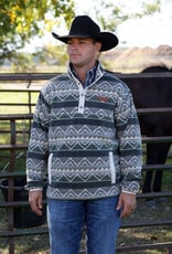 Cinch Mens Cinch Olive Southwest Quarter Snap Polar Fleece Pullover S - 4X