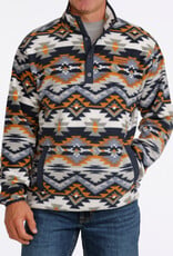 Cinch Mens Cinch Navy Southwest Quarter Snap Polar Fleece Pullover