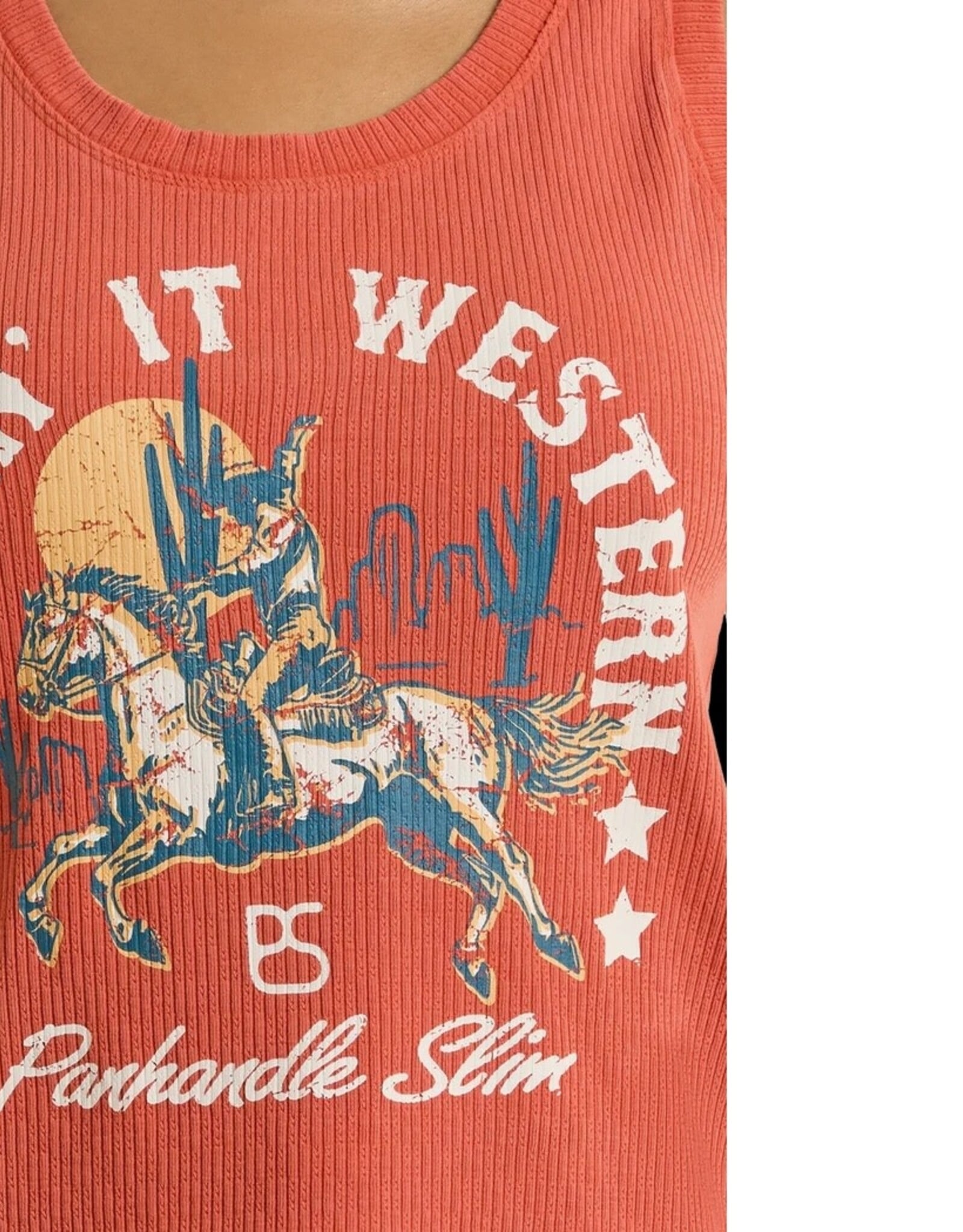 Womens Panhandle Slim Keepin It Western Tank Top